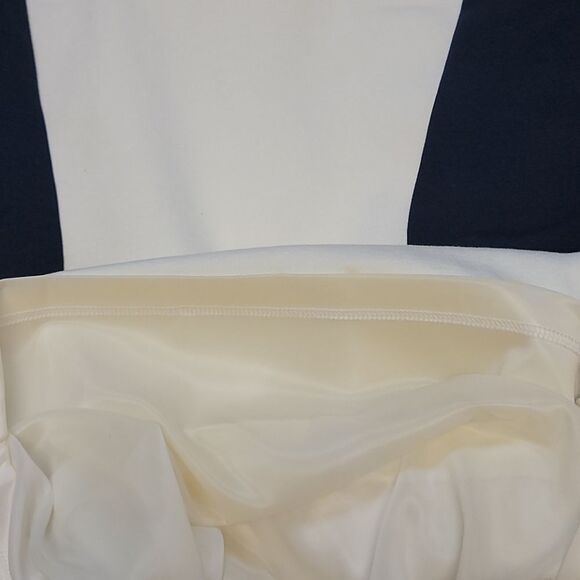 MNG Cream & Navy Colorblock Sleeveless Suit Dress - Picture 10 of 11